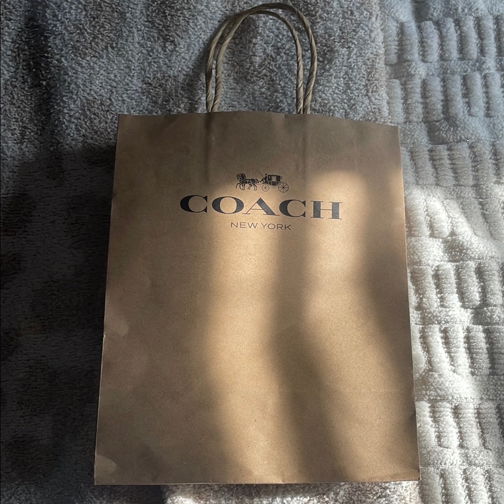 Coach New York Gold Shopping Bag